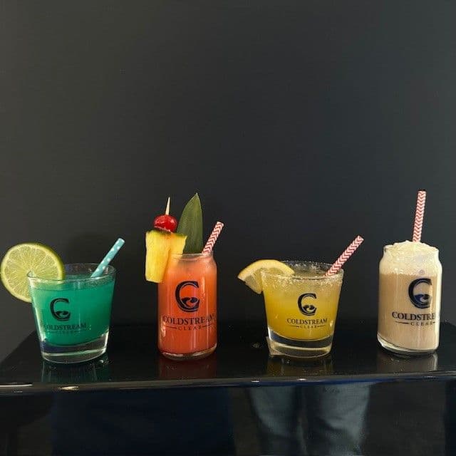 Assorted drinks at the Hilltop Grill