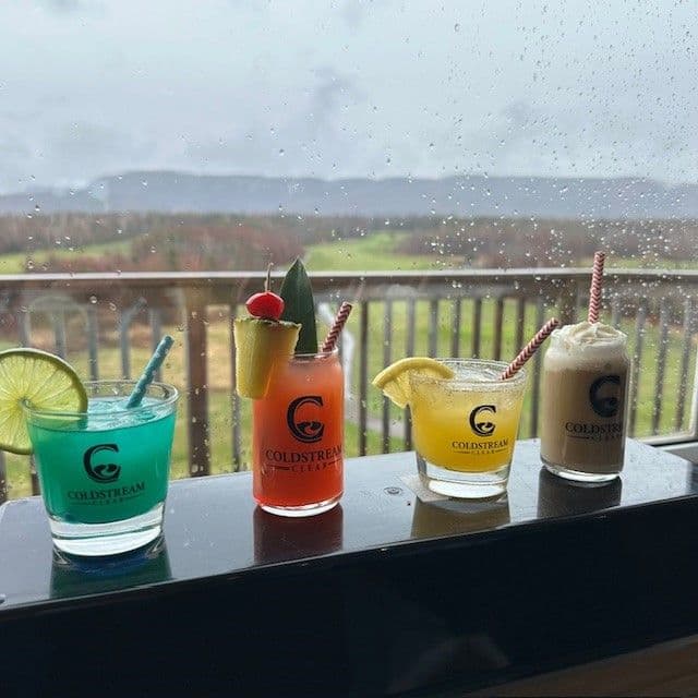 Drinks selection at the Hilltop Grill